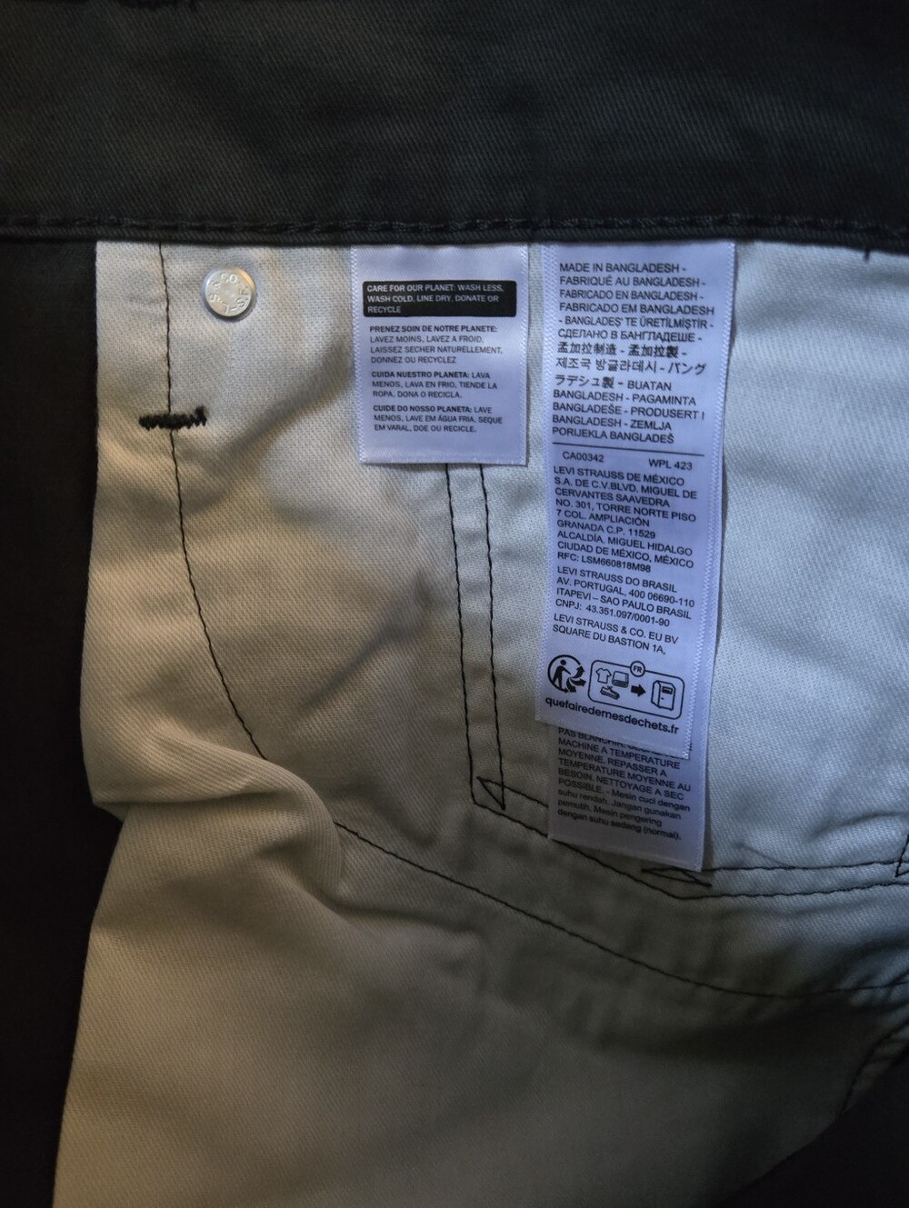 Levi's 514 Straight Fit Men Jeans 36x29 Dark Gray Stretch Pants 005141922 NWT - Picture 7 of 8